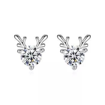 Yilu You Ears Studs для женщин Простые и компактные серьги в виде лося, новогодний тренд