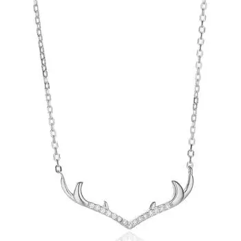 Yilu You Ожерелье для женщин Подвеска в виде маленьких лосиных рогов Цепочка для ключиц Источник