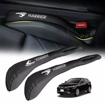 YiluGS Совместим с Toyota Harrier Серии 60 Серии 80 Вышитый Логотип Симметричный Дизайн Подушка для Зазора Кожа PU Наполнитель Зазора сбоку Сиденья Идеальная Посадка чёрный