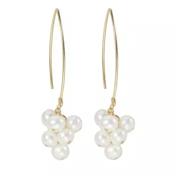 Yinujiao винтажные серьги-крючки с наполнителем из 14-каратного золота, простые базовые серьги ручной работы, изготовленные из бисера пресной воды, ювелирные изделия, подарок для женщин и дам