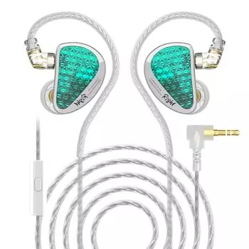 YINYOO KZ AS16 PRO 16BA IEM наушники мониторные наушники стереозвук проводные наушники гарнитура зеленые внутриканальные внутриканальные (С микрофоном)