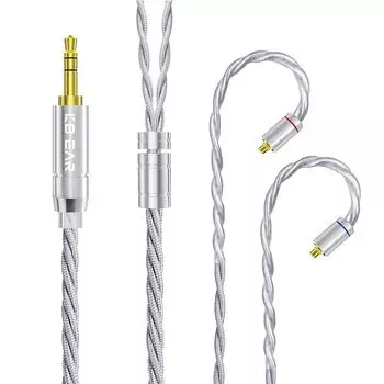 Yinyoo MMCX 5N Recable Single Crystal Copper Silver Plated Mixed Alloy OFC Shield Silver Plated OCC Mixed Alloy Geple Earphone Upgrade Cable MMCX