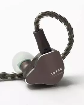 Yinyoo Роскошные проводные канальные китайские наушники типа KBEAR Aurora HiFi Sound оснащены 10-миллиметровым мощным магнитным куполом из титанового сплава с шумоподавлением чёрный