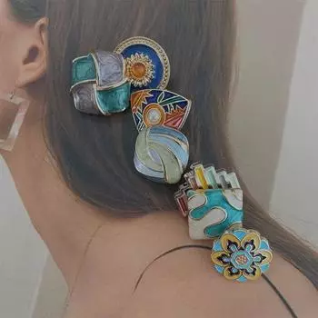 Yisen ESSTUDIO Xiaoxiang Ретро металлические и цветные декоративные пуговицы - европейский и американский элегантный стиль