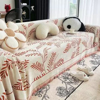 Yishu High-end Chenille Sofa Towel Full Cover Fabric Four Seasons Universal Cushion Anti-Claw Resistance Anti-Slip Anti-Slip Cover Blanket 110*110cm