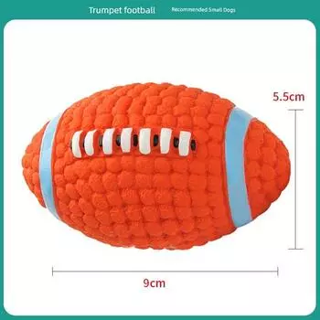 Yite Vocal Toy Ball Elastic Latex Teddy Dog Rugby small size