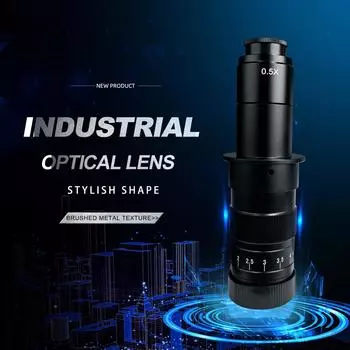 YIZHAN 130X 150X 180X Zoom C-Mount объектив с регулируемым увеличением 25 мм для электронных видеомикроскопов, аксессуары для монокулярной камеры