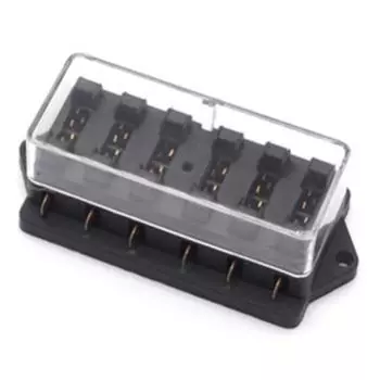 YJ-FB017 Автомобильный блок предохранителей с лезвием, 6-позиционный, для автомобиля, лодки, автофургона, держатель блока, чехол CHINA