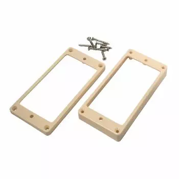 YJB PARTS Комплект накладок с винтами, плоское дно [Сделано в Японии] (Винтажная слоновая кость)