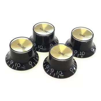 YJB PARTS Рефлекторная ручка (Рельефные буквы) Дюймовый 4шт. Сделано в Японии (ЧерныйЗолотая пластина)