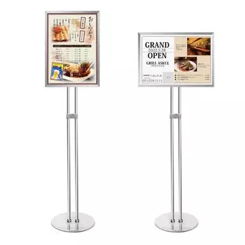 Yjhyuxi Sign A3 Stand Sign Aluminum System Registered Poster Frame Stand Panel Stand A Type Sign Aluminum Bulletboard Stand Board Information Board