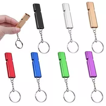 YJRUNFU Свисток Свисток для предотвращения бедствий Спасательный громкий свисток из алюминиевого сплава с брелоком Аварийный поход Альпинизм Активный отдых