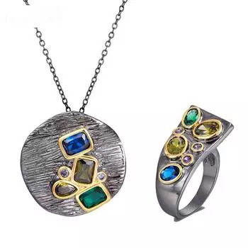 YLKBTY Комплект колец и ожерелья для женщин