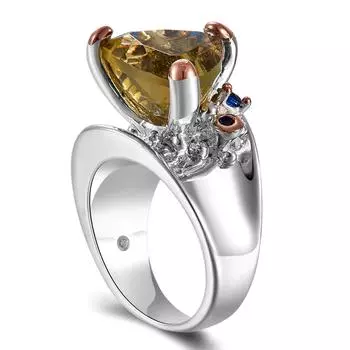 YLKBTY Обручальные кольца для женщин 7about 17.3mm зелёный