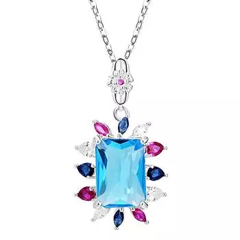 YLKBTY Ожерелье для женщин 60CM синий