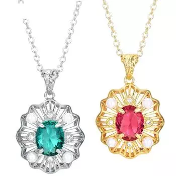 YLKBTY Ожерелье в стиле барокко для женщин 60CM красный