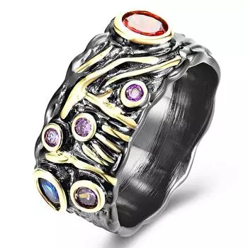 YLKBTY Вечернее кольцо для женщин 7 чёрный