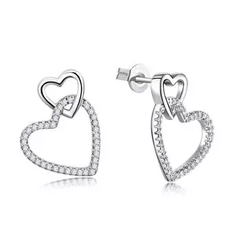 YLKBTY Женские серьги-гвоздики 1.8*2.4cm белый