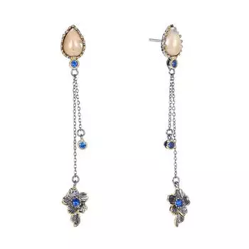 YLKBTY Женские серьги с подвесками 9.7*1.3CM коричневый