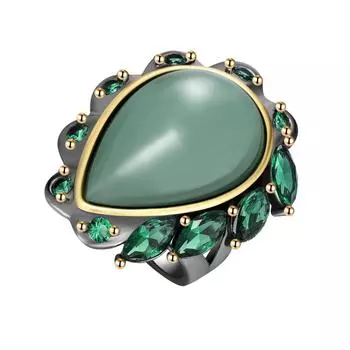 YLKBTY Женское кольцо US 7(Diameter 17.3mm) зелёный