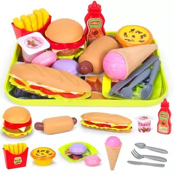 Ynanimery Play House Kitchen Play Pretend Play Play Storage Bag Cooking Building Kindergarten Christmas Storage Box Included Set, Toys, House,