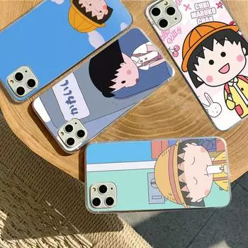 YNDFCNB Cartoon Chibi Maruko Chan Phone Case for iphone 13 11 12 pro XS MAX 8 7 6 6S Plus X 5S SE 2020 XR fundas iphone 6 6s