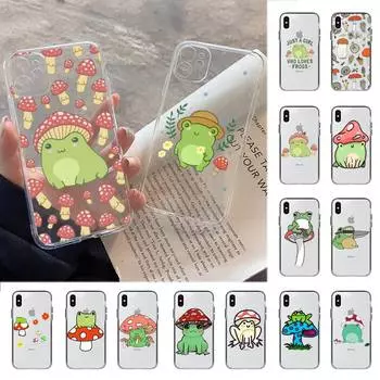 YNDFCNB чехол для телефона с рисунком гриба и лягушки для iphone 13 11 12 pro XS MAX 8 7 6 6S Plus X 5S SE 2020 XR iphone 6 6s