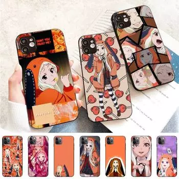 YNDFCNB Crazy Excitement anime Kakegurui Runa Phone Case for iPhone 11 12 13 Mini Pro Max 8 7 6 6S Plus X 5 SE 2020 XR XS Case 6plus or 6s plus