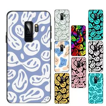 YNDFCNB Funny Trippy Smiley Face Phone Case for Samsung S20 lite S21 S10 S9 plus for Redmi Note8 9pro for Huawei Y6 cover Samsung S20 lite