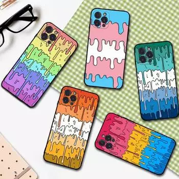 YNDFCNB Melting Trans Pride LGBTQ чехол для телефона iPhone 6 7 8 Plus 11 12 13 14 Pro SE 2020 MAX Mini X XS XR задняя крышка принципиально 6plus or 6s plus