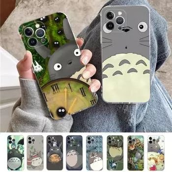 YNDFCNB милый чехол для телефона с изображением Тоторо для iPhone XR X XS Max 14 13 Pro Max 11 12 Mini 6 7 8 plus SE 2020, чехол с принтом 6plus or 6s plus
