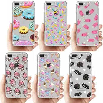 YNDFCNB Sweet Aessert Candy Food чехол для телефона для iPhone 13 14 Pro Max XS XR 12 11 Pro 13 Mini 6 7 8 Plus мягкая прозрачная задняя крышка iphone 12mini