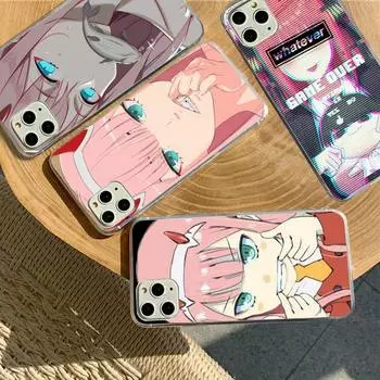 YNDFCNB Zero Two Darling in the FranXX жесткий чехол для телефона с изображением аниме для iPhone 13 11 12 pro XS MAX 8 7 6 6S Plus X 5S SE 2020 XR Fundas iphone 6 6s