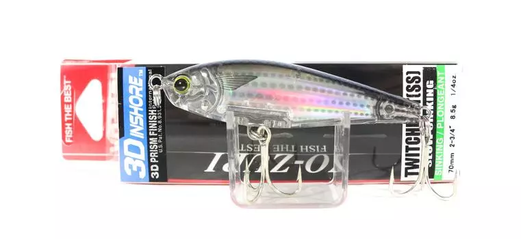 Yo Zuri Duel 3D Inshore Twitchbait 70SS Медленно тонущая приманка R1207-HMT (7012)