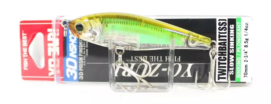 Yo Zuri Duel 3D Прибрежная Приманка Twitchbait 70SS Медленно Тонущая Приманка R1207-RPCH (8314)