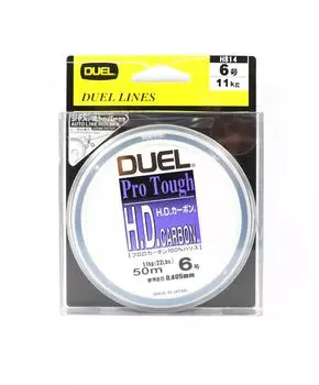 Yo Zuri Duel H.D Pro Tough Leader Fluorocarbon 50m Размер 6 22lb H814 (7733) чистый