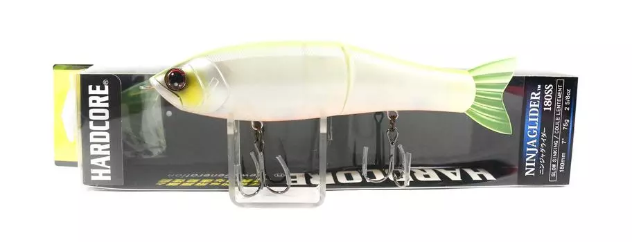 Yo Zuri Duel Hardcore Ninja Glider 180SS Медленно тонущая приманка R1200-GPCL (3168)