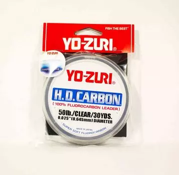 Yo Zuri Duel HD Carbon Флюорокарбон 30 ярдов 50 фунтов R893-CL (0931) чистый