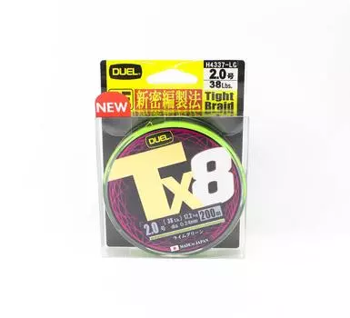 Yo Zuri Duel PE Line TX8 200 м PE 2 17,2 кг (0,24 мм) LG H4337-LG зеленый лайм