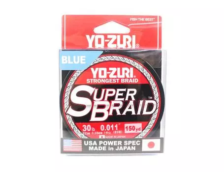 Yo Zuri Duel PE леска Super Braid 150 ярдов 30 фунтов (0,28 мм) Синий R1259-B синий