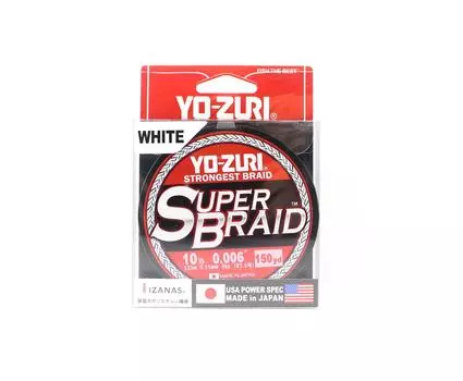 Yo Zuri Duel PE леска Super Braid 150 ярдов 10 фунтов 0,15 мм белая R1256-W 1800 белый