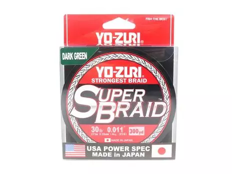 Yo Zuri Duel PE леска Super Braid 300YDS 30 фунтов (0,28 мм) Зеленый R1267-DG зелёный