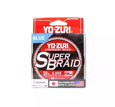 Yo Zuri Duel PE леска Super Braid 150 ярдов 20 фунтов (0,23 мм) Синий R1258-B синий