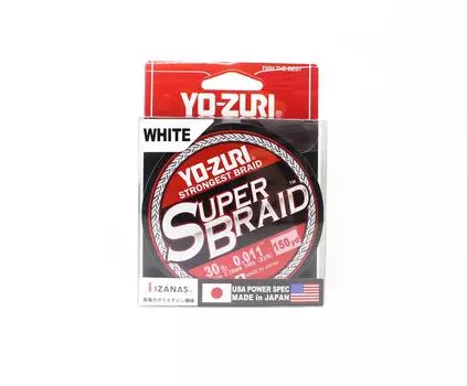 Yo Zuri Duel PE леска Super Braid 150 ярдов 30 фунтов 0,28 мм белая R1259-W 1831 белый