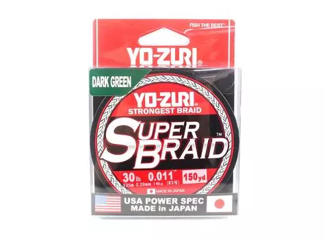 Yo Zuri Duel PE леска Super Braid 150 ярдов 30 фунтов (0,28 мм) Зеленый R1259-DG зелёный