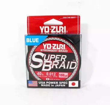 Yo Zuri Duel PE леска Super Braid 150 ярдов 40 фунтов (0,32 мм) Синий R1260-B синий