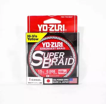 Yo Zuri Duel PE леска Super Braid 150 ярдов 15 фунтов (0,19 мм) Желтый R1257-Y (5535) жёлтый