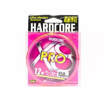 Yo Zuri Duel PE Line Hardcore X8 Pro 150 м PE 1,2 12,0 кг Желтый H3881-Y жёлтый