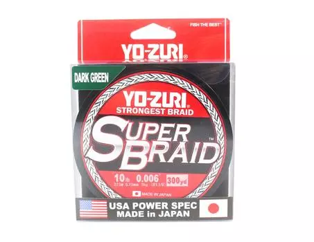 Yo Zuri Duel PE Line Super Braid 300YDS 10Lbs (0.15мм) Зеленый R1264-DG зелёный
