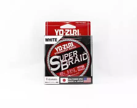 Yo Zuri Duel PE Line Super Braid 150YDS 40Lbs (0.32мм) Белый R1260-W (1848)